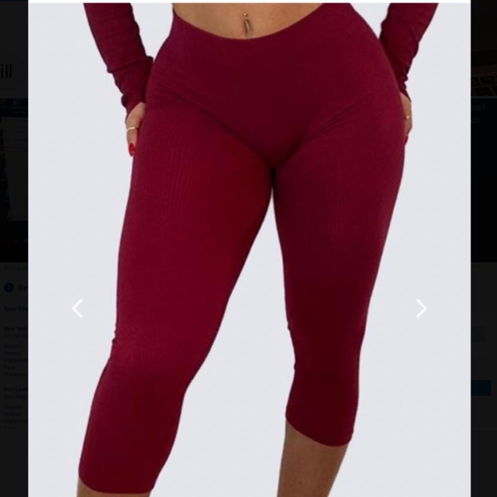 Katya high waisted red workout leggings